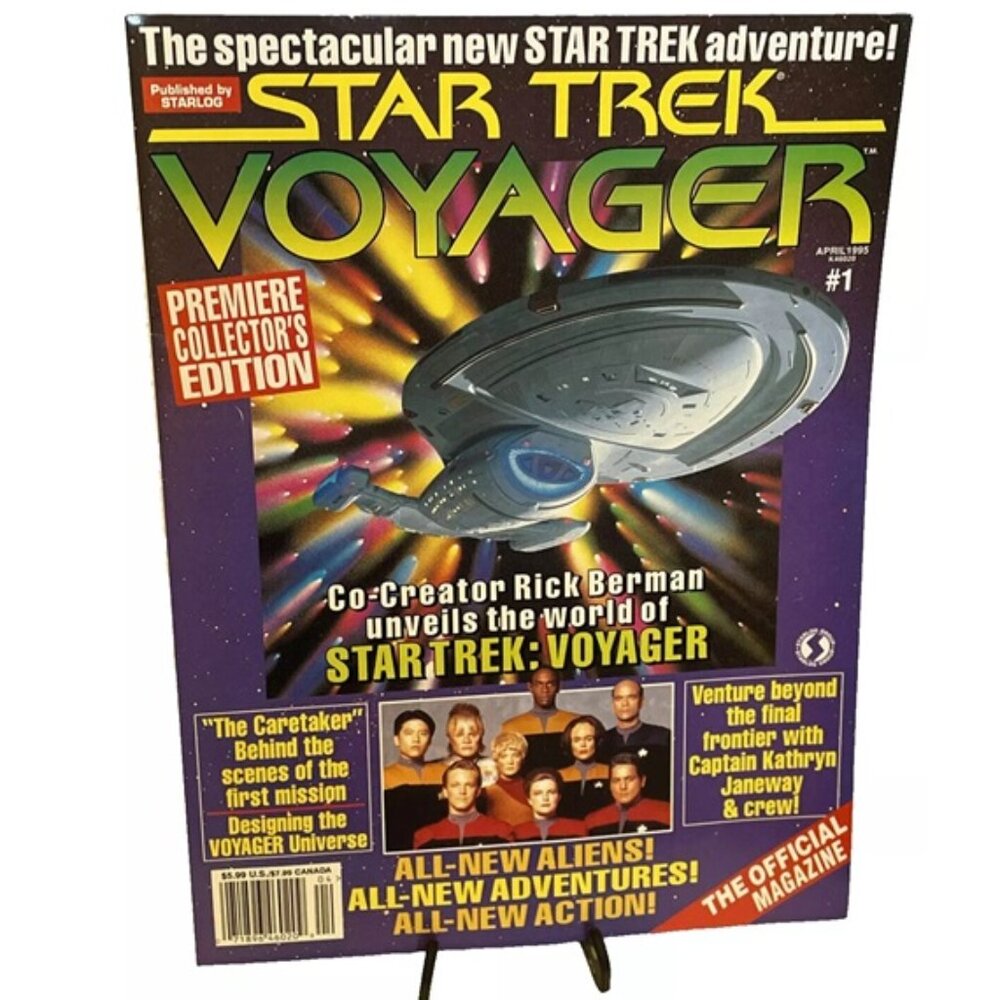 The Official Star Trek Voyager Magazine Issue 1 April 1995 PREMIER multi-colore